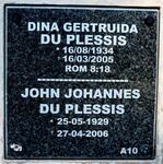 PLESSIS John Johannes, du 1929-2006 & Dina Gertruida 1934-2005