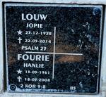 LOUW Jopie 1928-2014 :: FOURIE Hanlie 1961-2008