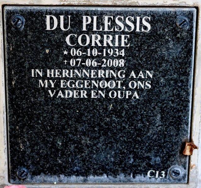 PLESSIS Corrie, du 1934-2008