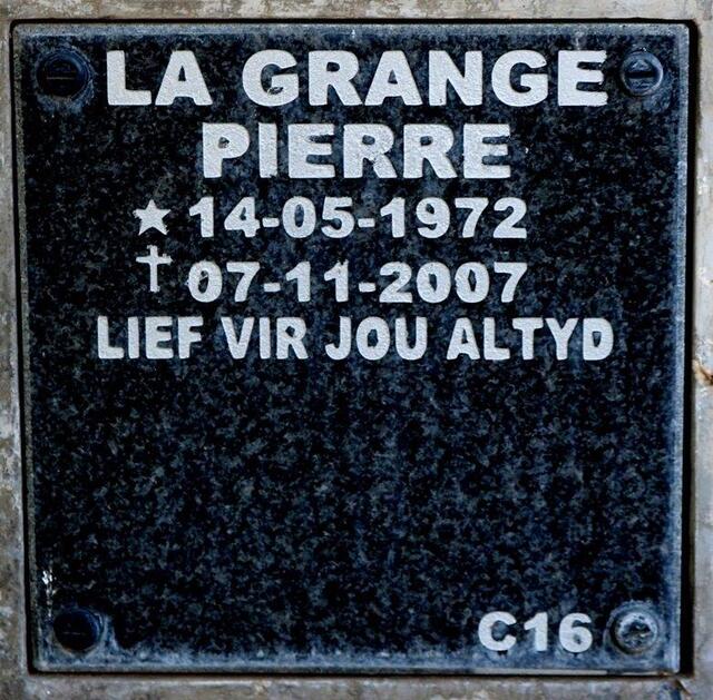 GRANGE Pierre, la 1972-2007