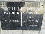 GILLESPIE  Patrick 1953- & Magrieta NEL 1954-2016