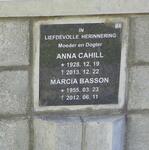 CAHILL Anna 1928-2013 :: BASSON Marcia 1955-2012