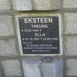 EKSTEEN Theuns 1942- & Ella 1941-1998