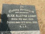 LEAMY Alice Alletha 1929-1935