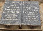 LOMBARD Willem Johannes 1867-1943 & Magrietha Izabell 1887-1952