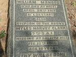 MAHOOD William -1919 :: CLARK Myles Harvey -1916