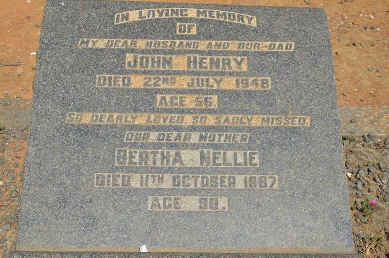 ? John Henry -1948 & Bertha Nellie -1987