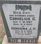BEER Cornelius G., de 1887-1935 & Hendrina J.H. 1890-1950