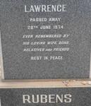 RUBENS Lawrence -1974