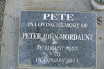 MORDAUNT Peter John 1932-2011