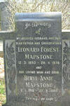 MAPSTONE Leonard Forest 1893-1978 & Beryl Annie 1910-1994