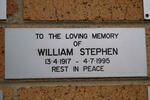 STEPHEN William 1917-1995