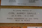 SAVILLE Cyril Aubrey 1946-1998