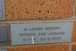 LEONARD Patricia Ann 1911-2003