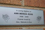 ROSS Ann Mercia 1939-2008