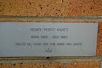 KNOTT Henry Percy 1909-1985