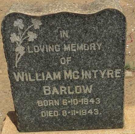 BARLOW William McIntyre 1943-1943