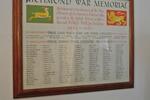Kwazulu-Natal, RICHMOND, WWI and WWII Memorial information in Museum
