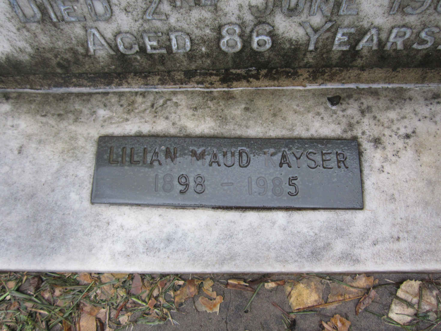 KAYSER Lilian Maud 1898-1985