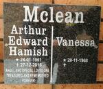 MCLEAN Arthur Edward Hamish 1961-2016 & Vanessa 1968-