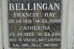 BELLINGAN Francis Hay 1918-2008 & Catherina 1925-2011