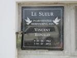 SUEUR Vincent Ronald, le 1962-2013