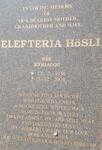 HOSLI Elefteria nee KYRIACOU 1938-2004