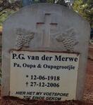 MERWE P.G., van der 1918-2006