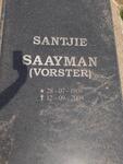 SAAYMAN Santjie nee VORSTER 1909-2004
