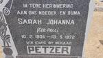 PETZER Sarah Johanna nee HOLL 1905-1972