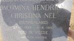 NEL Jacomina Hendriena Christina nee SUTHERLAND 1897-1957