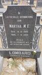 LOMBARD Martha M.E. voorheen STRYDOM 1905-1989