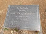 MARTIN Martha E. nee SWANEPOEL 1879-1960