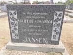 JANSEN Martha Susanna nee JACOBS 1905-1979
