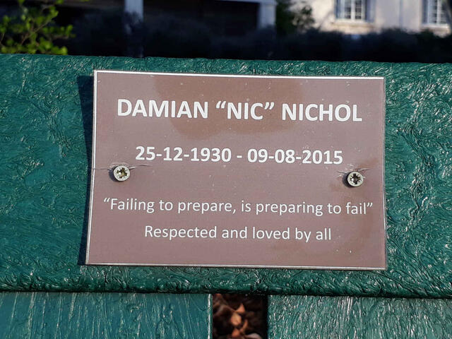 NICHOL Damian 1930-2015