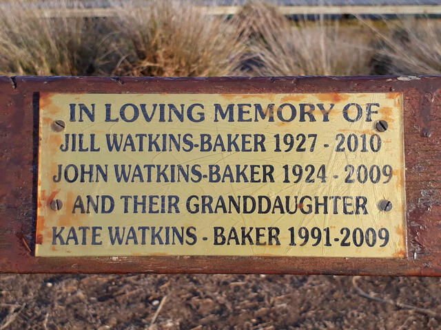 BAKER John, WATKINS 1924-2009 & Jill 1927-2010 :: WATKINS-BAKER Kate 1991-2009