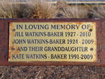 BAKER John, WATKINS 1924-2009 & Jill 1927-2010 :: WATKINS-BAKER Kate 1991-2009