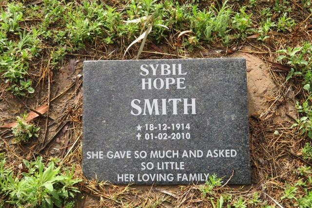 SMITH Sybil Hope 1914-2010