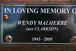MALHERBE Wendy nee CLARKSON 1943-2009