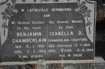 CHAMBERLAIN Benjamin 1909-1944 & Isabella D. CRAFFORD nee SAAYMAN 1914-1984