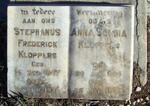 KLOPPERS Stephanus Frederick 1847-1934 & Anna Sophia 1864-1935