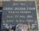 LOUW Louisa Jacoba nee LA GRANGE 1891-1989