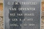 DEVENTER G.J.M., van nee VAN BRAKEL 1873-1944