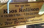 ROLLISON Koos 1954-201?