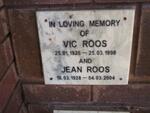 ROOS Vic 1925-1998 & Jean 1928-2004