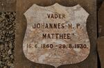 MATTHEE Johannes M.P. 1860-1930