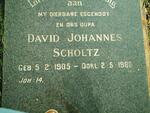 SCHOLTZ David Johannes 1905-1988