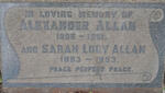 ALLAN Alexander 1885-1951 & Sarah Lucy 1883-1963