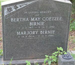 BIRNIE Marjory 1904-1984 :: BIRNIE Bertha May Coetzee 1913-1984