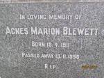 BLEWETT Agnes Marion 1911-1956